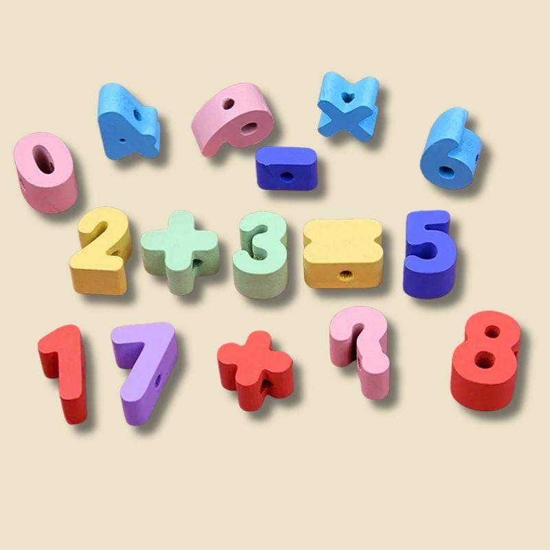 Jeux Montessori 2 ans | Tige à Enfiler Les Nombres (25Pc)