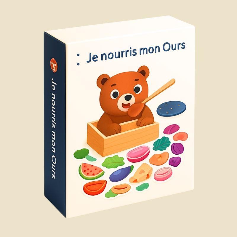 Jeux Montessori en Bois | Je nourris mon Ours