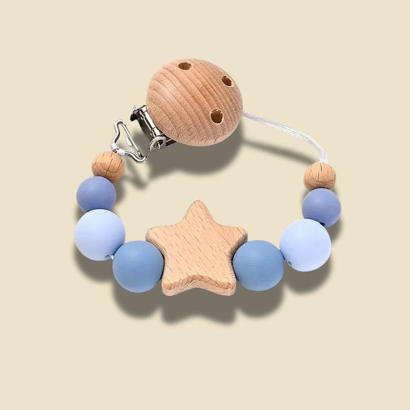 Attache Tétine Montessori | Ma petite Etoile Bleu Ciel