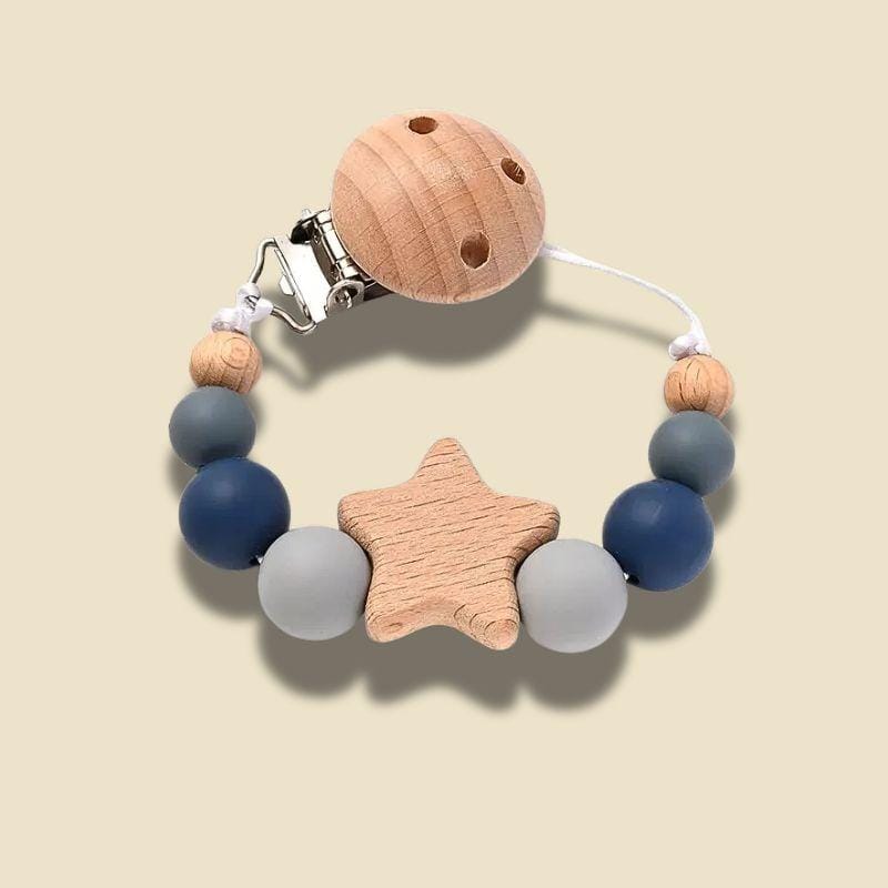 Attache Tétine Montessori | Ma petite Etoile Gris Vert