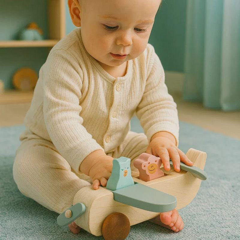 Jeu Montessori 1 an | Avion Blue & Pig