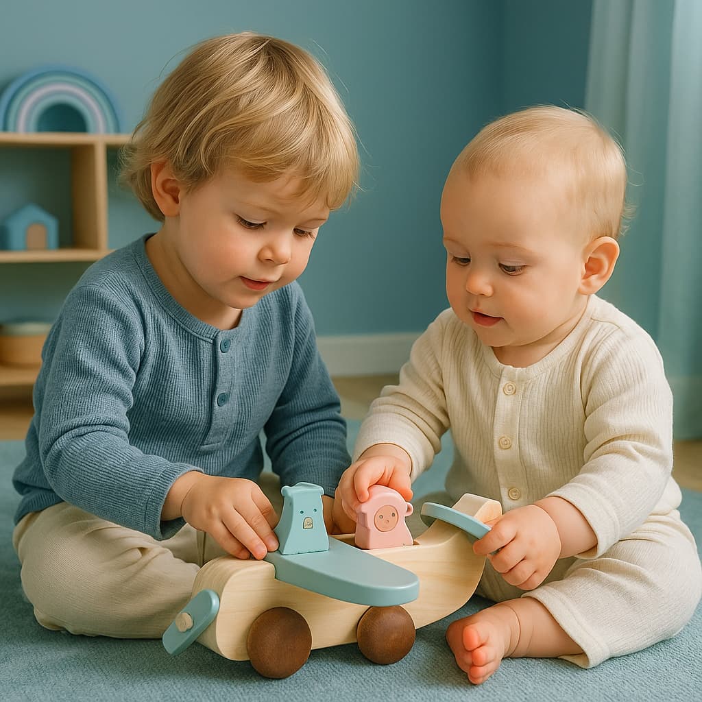 Jeu Montessori 1 an | Avion Blue & Pig