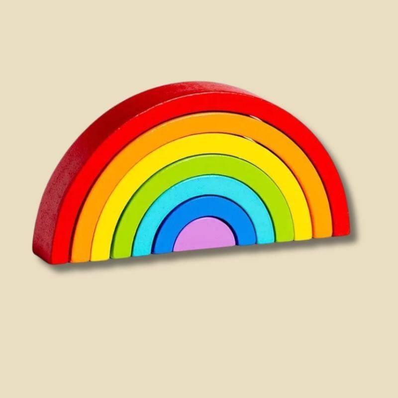 Jeu Montessori 3 ans | Arc en Ciel en Bois Arc en Ciel Coloré