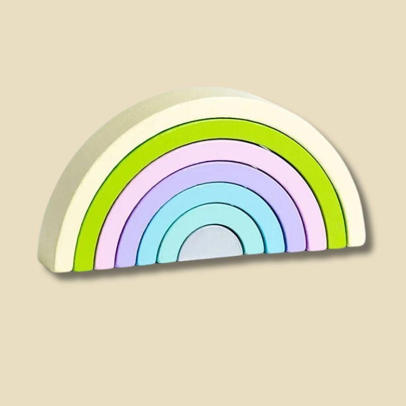 Jeu Montessori 3 ans | Arc en Ciel en Bois Arc en Ciel Pastel