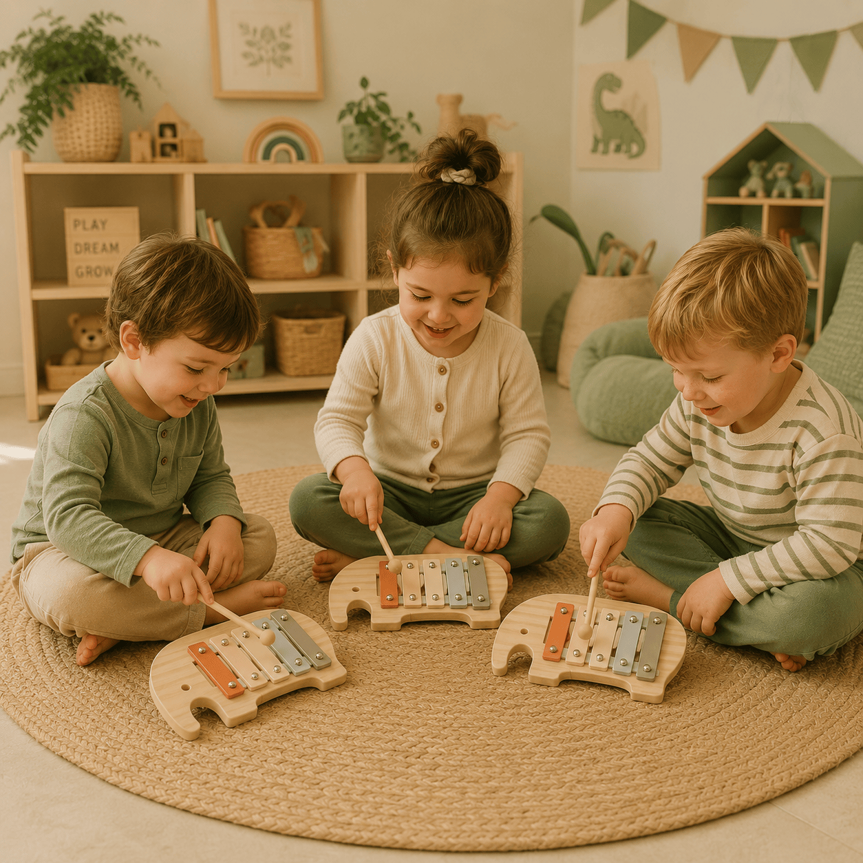 Jeux Montessori 1 an | Petit Elephant Xylophone – Éveil musical en bois