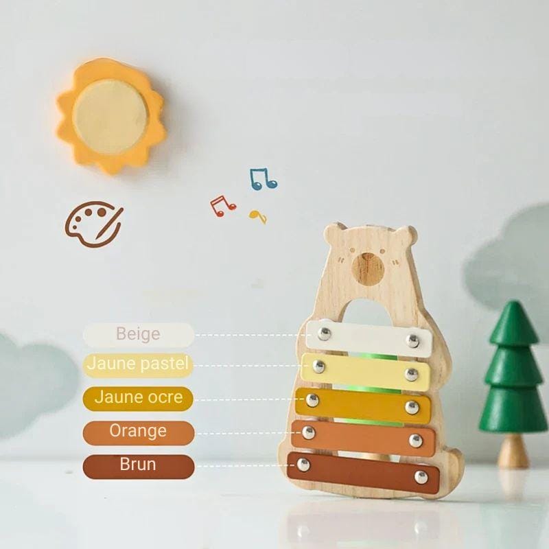Jeux Montessori 1 an | Petit Ours Xylophone