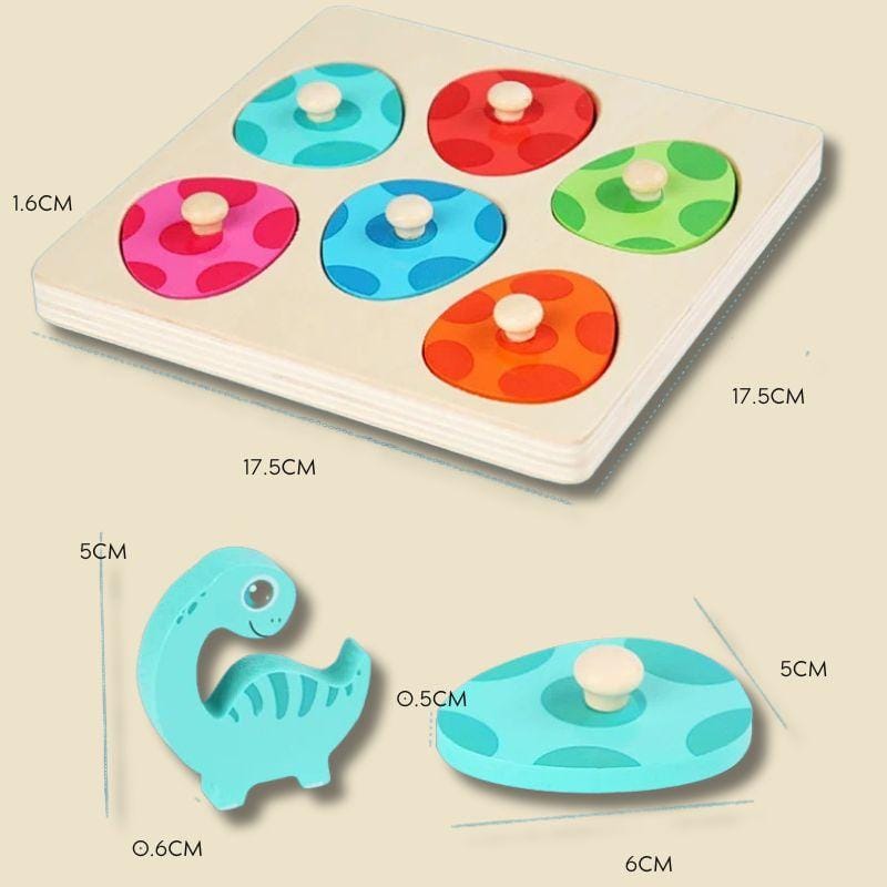 Jeux Montessori 2 ans | Le Petit Dinosaure en Bois