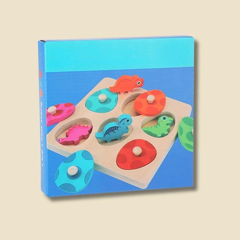 Jeux Montessori 2 ans | Le Petit Dinosaure en Bois