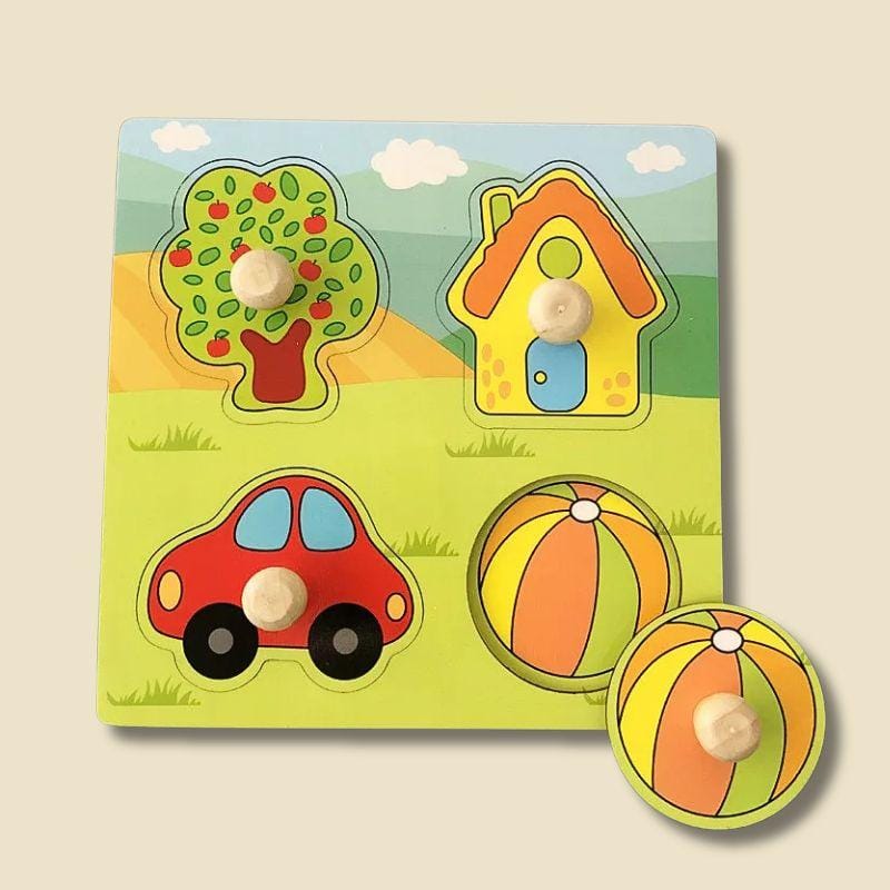 Jeux Montessori 2 ans | Mon premier Puzzle en Bois La Maison