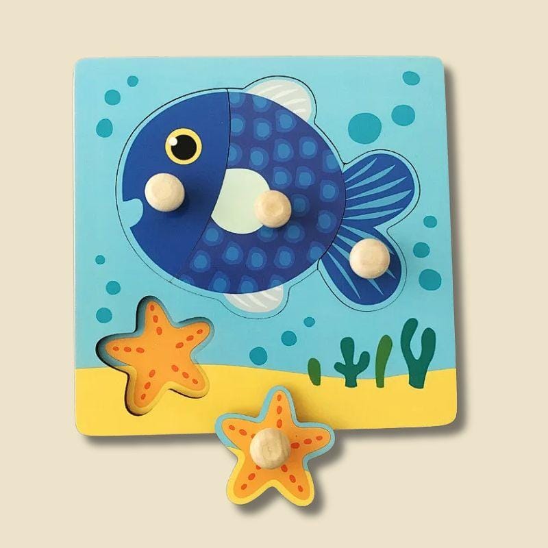 Jeux Montessori 2 ans | Mon premier Puzzle en Bois La Mer