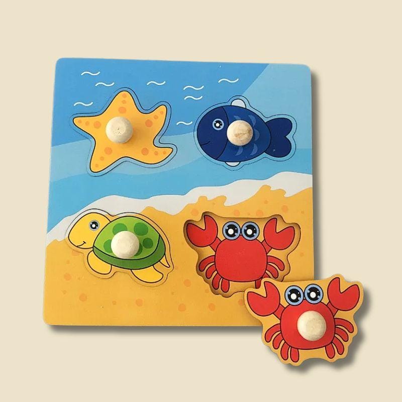 Jeux Montessori 2 ans | Mon premier Puzzle en Bois La Plage