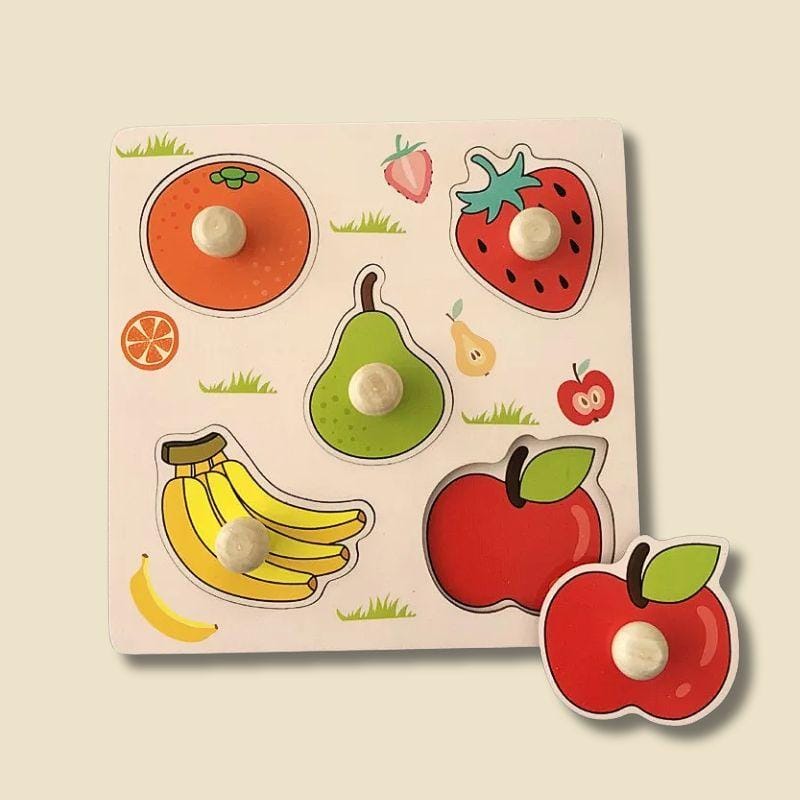 Jeux Montessori 2 ans | Mon premier Puzzle en Bois Les Fruits