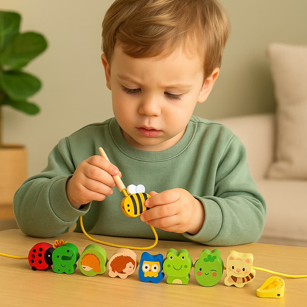 Jeux Montessori 2 ans | Tige à Enfiler