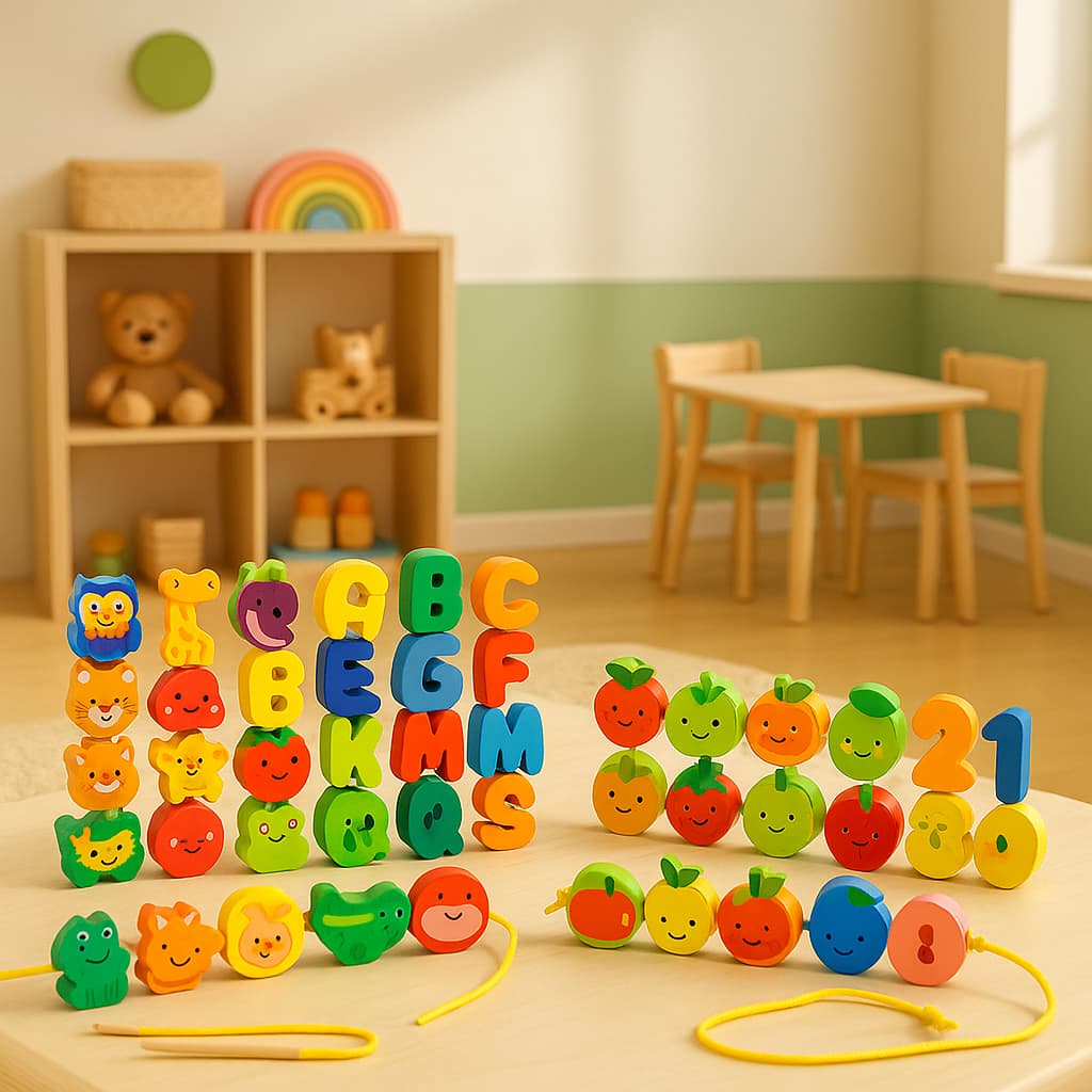 Jeux Montessori 2 ans | Tige à Enfiler