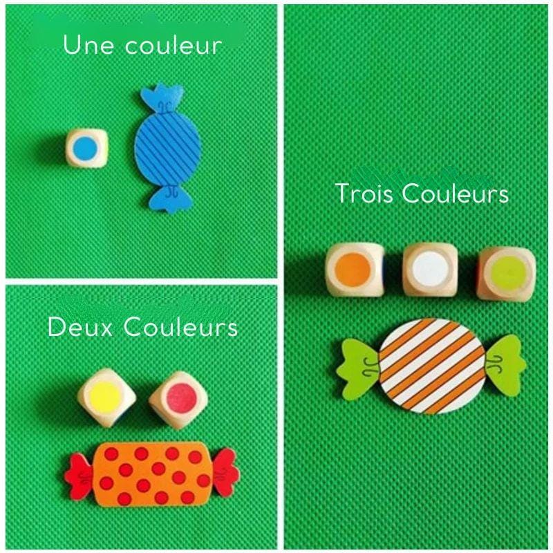 Jeux Montessori en Bois | Bonbons Colors Matching