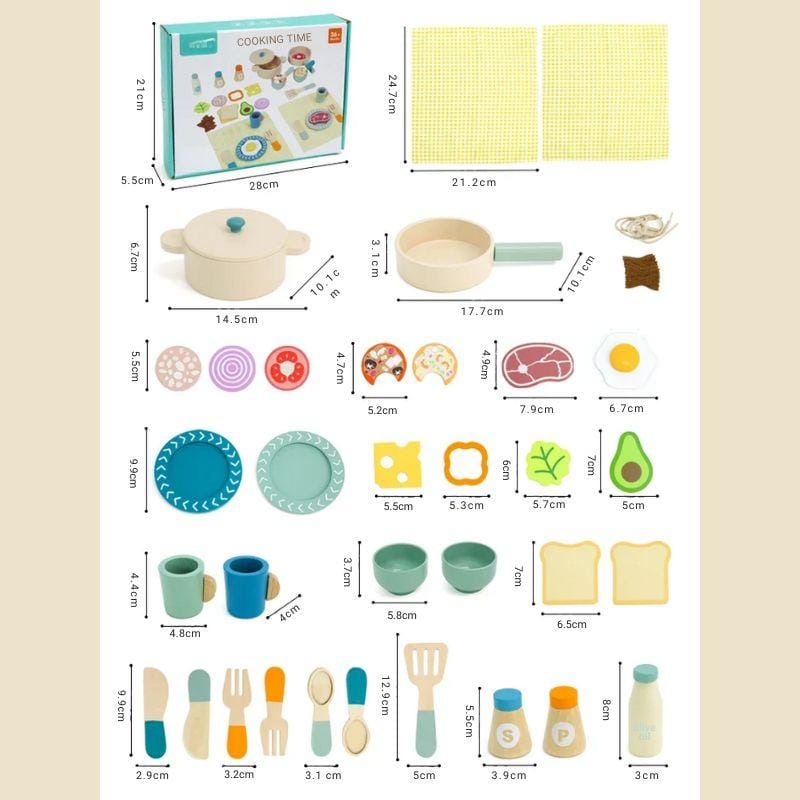 Jeux Montessori en Bois | Coffret "Cooking Time"