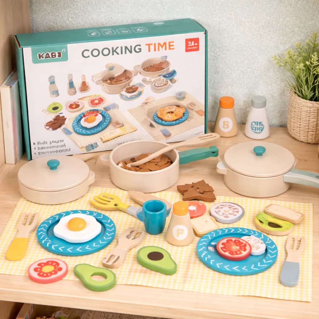 Jeux Montessori en Bois | Coffret "Cooking Time"