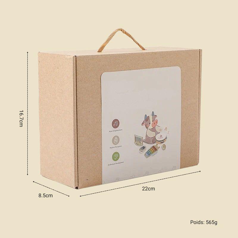 Jeux Montessori en Bois | Coffret Musical Percussion – Éveil Sensoriel & Motricité N