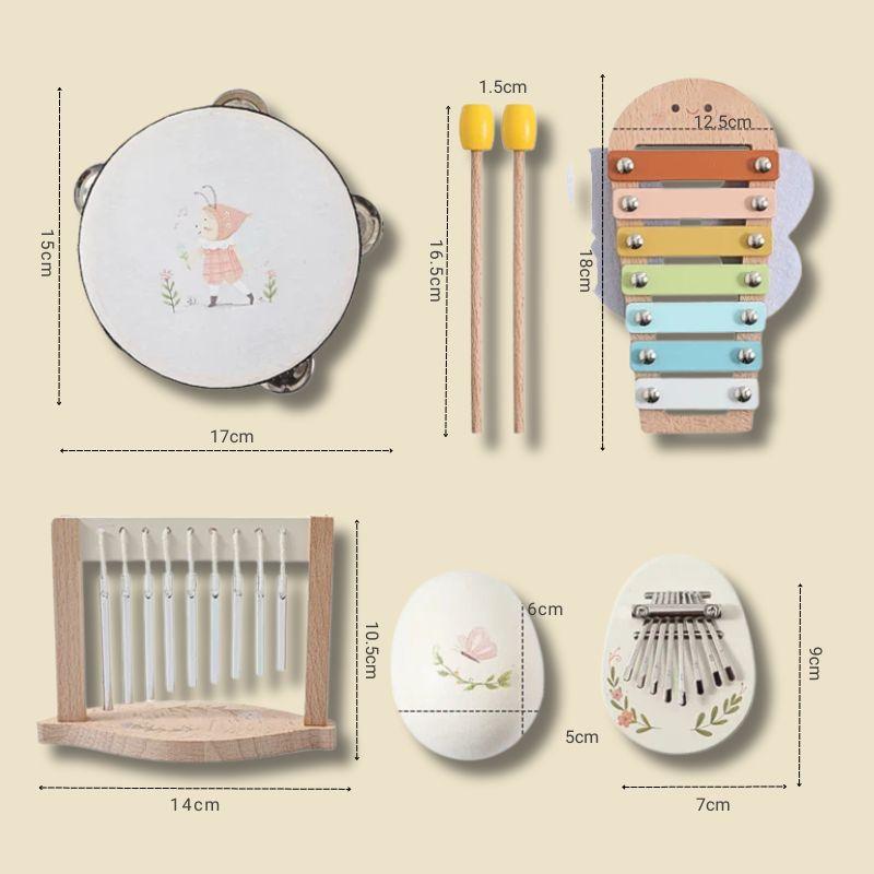 Jeux Montessori en Bois | Coffret Musical Percussion – Éveil Sensoriel & Motricité N