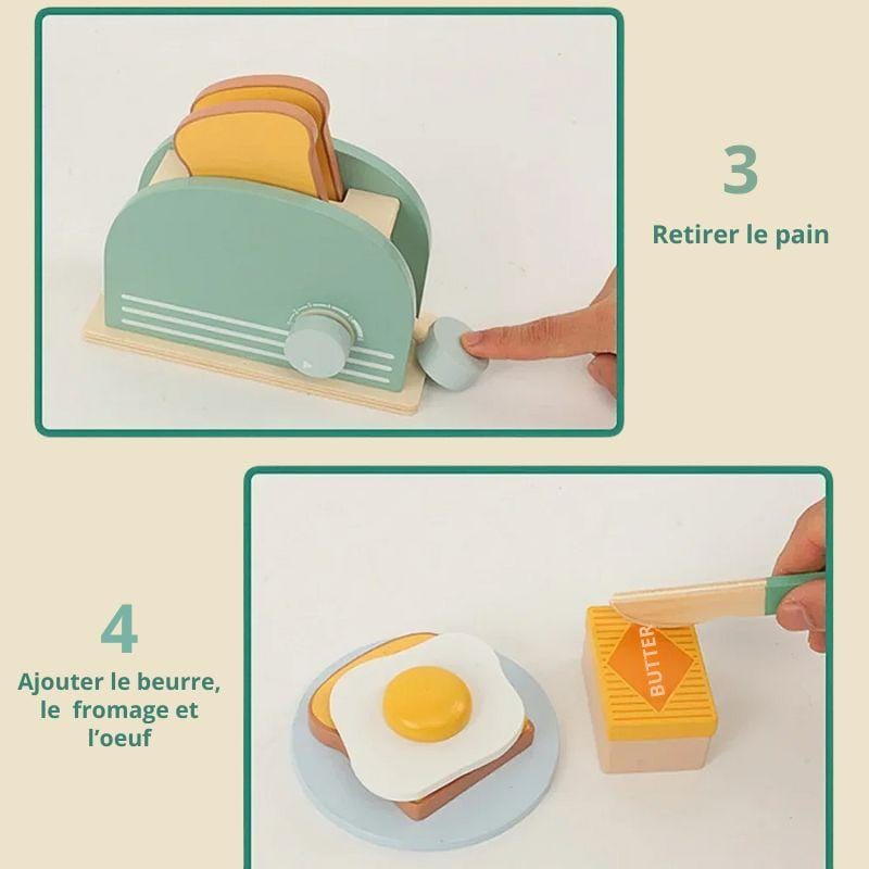 Jeux Montessori en Bois | Coffret Petit Déjeuner