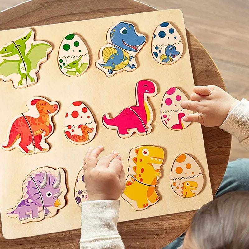 Jeux Montessori en Bois | Dinosaure en Paires