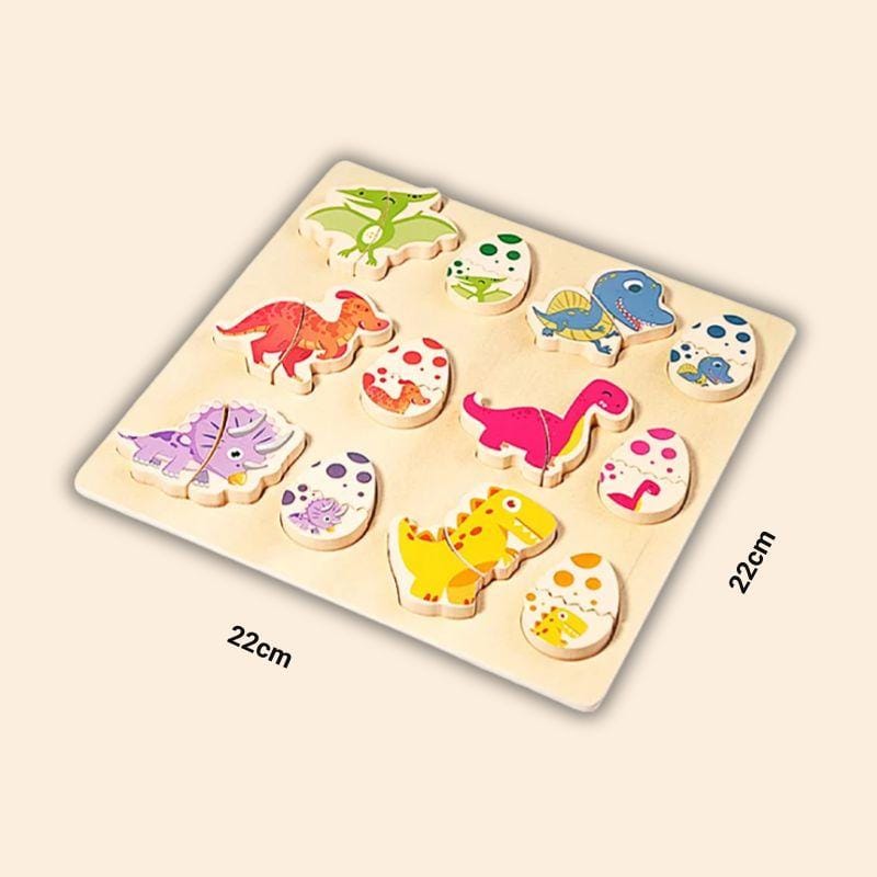 Jeux Montessori en Bois | Dinosaure en Paires