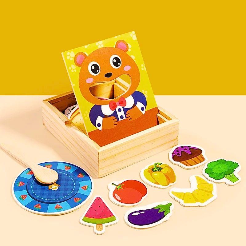 Jeux Montessori en Bois | Je nourris mon Ours