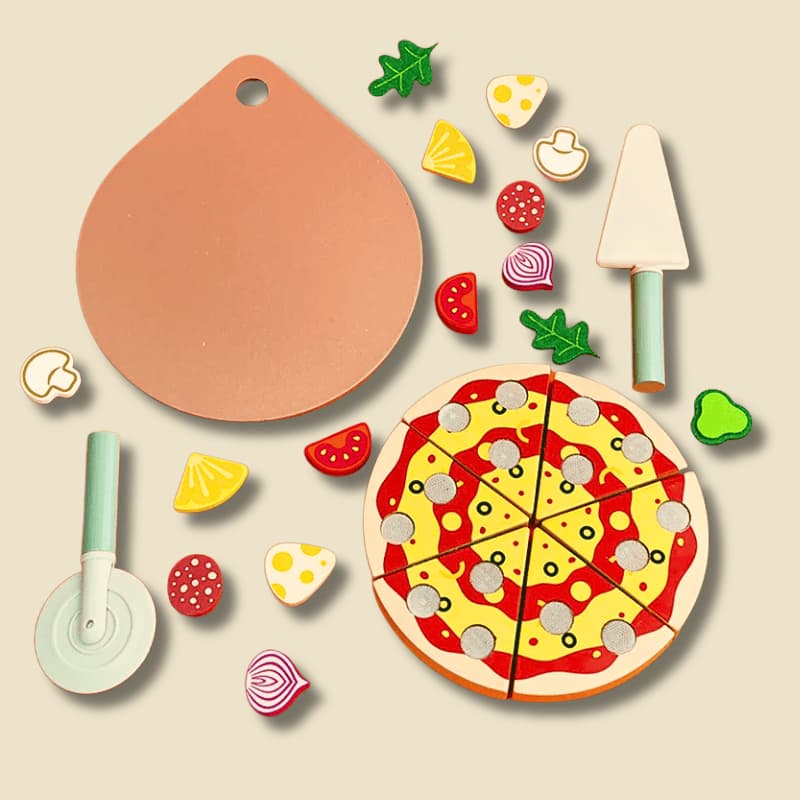 Jeux Montessori en Bois | Ma Pizza Marguerita