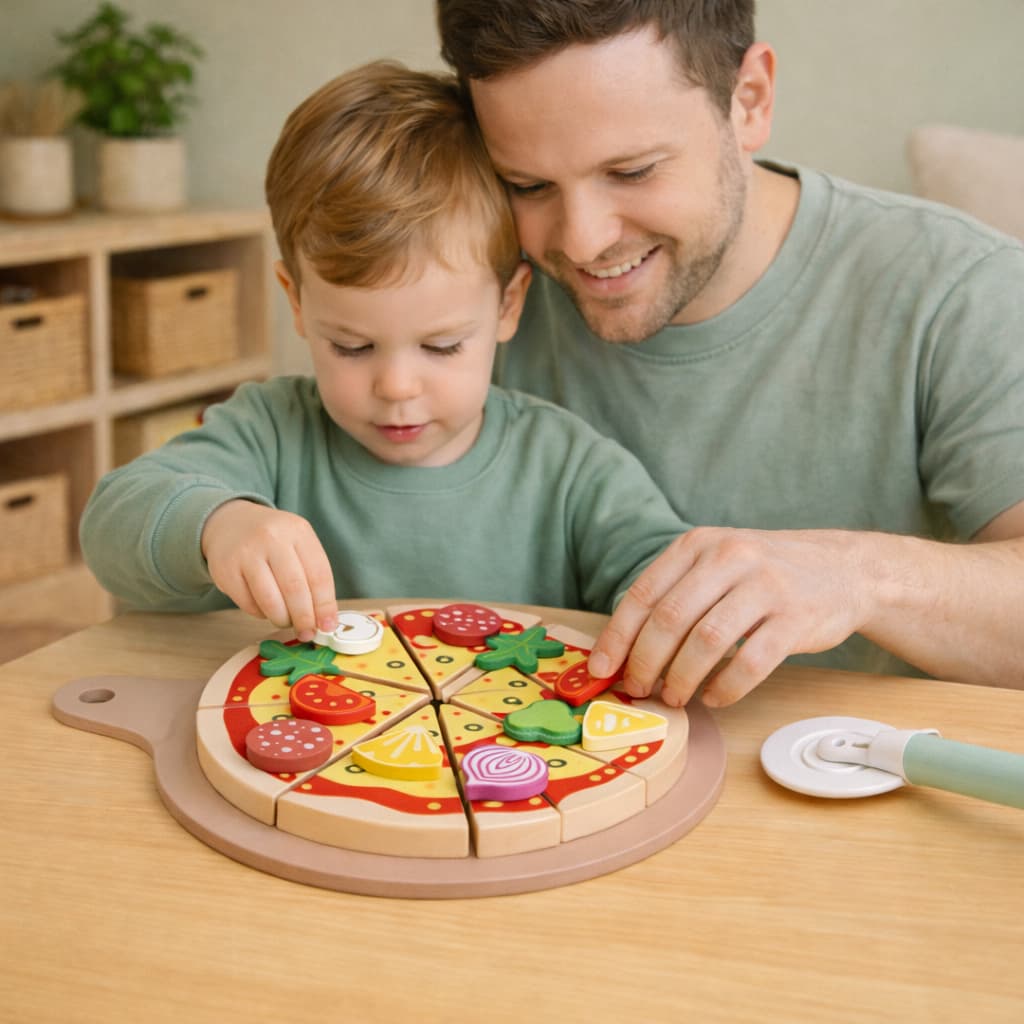 Jeux Montessori en Bois | Ma Pizza Marguerita