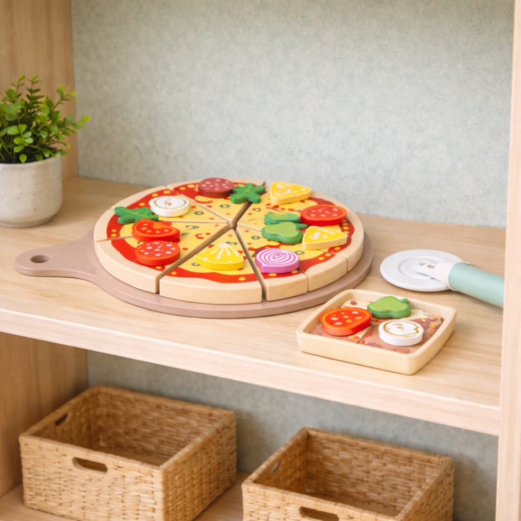 Jeux Montessori en Bois | Ma Pizza Marguerita