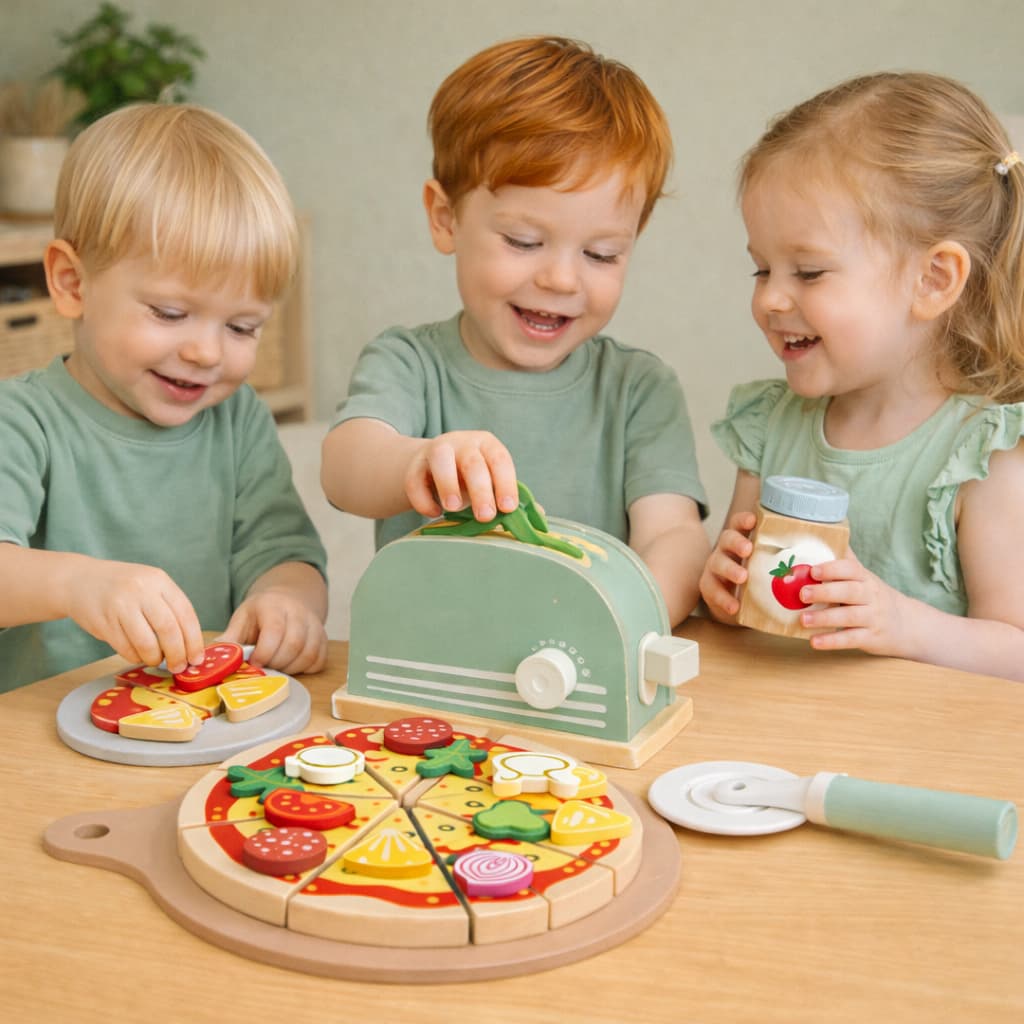 Jeux Montessori en Bois | Ma Pizza Marguerita