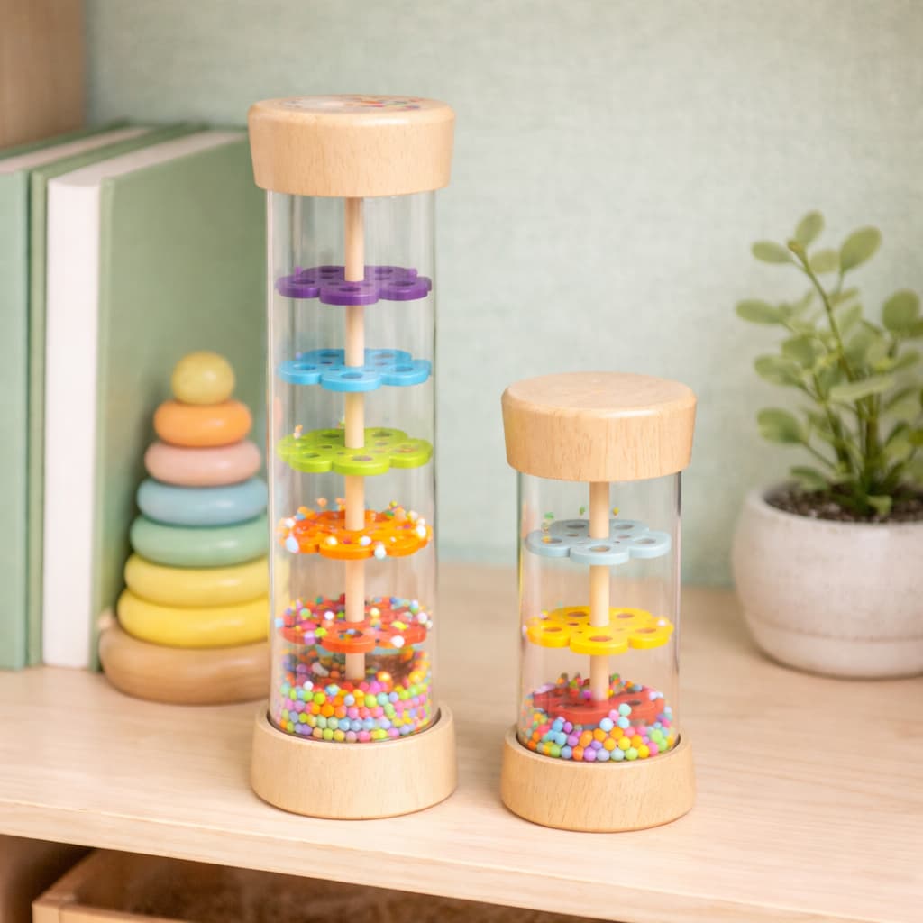 Jouet Bébé Montessori | Hochet Perles Arc en Ciel