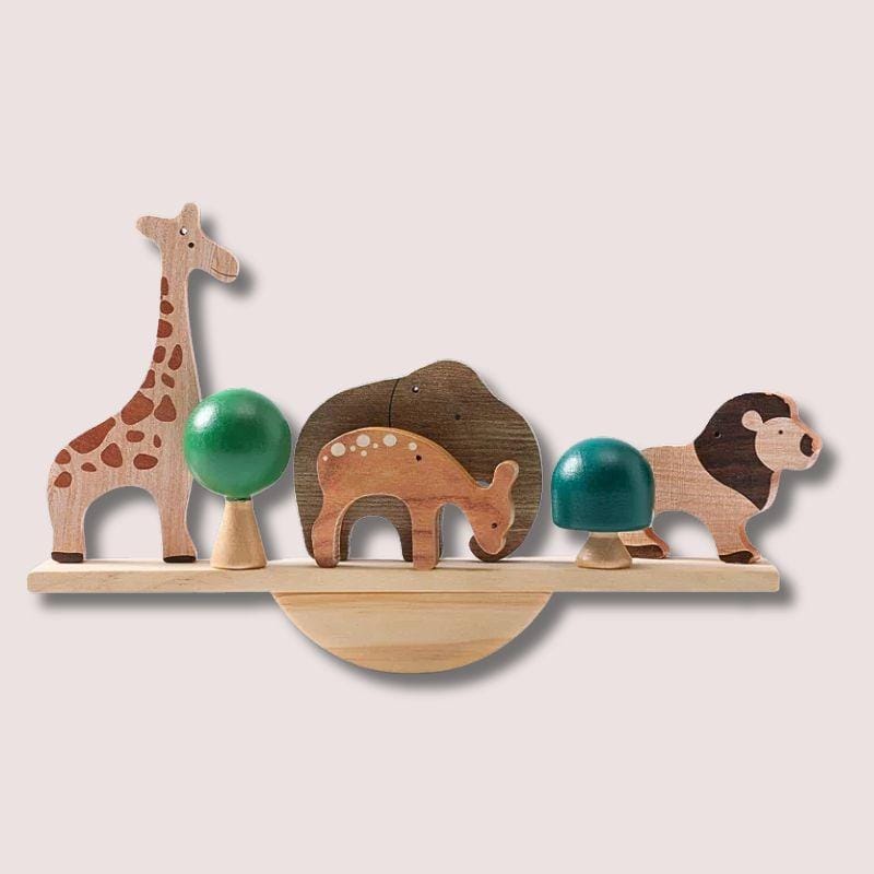 Jouet en Bois Montessori | Trouver l'Equilibre ! Animaux de la Steppe