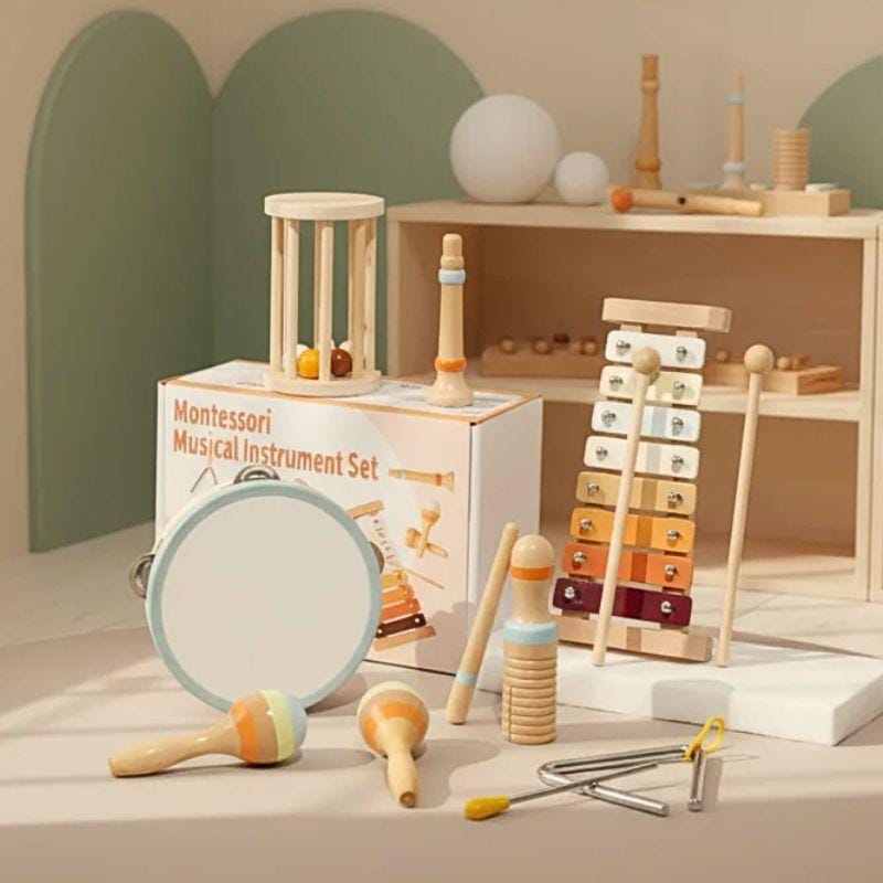 Jouet Montessori 1 an | Coffret Music Stars 7 pièces