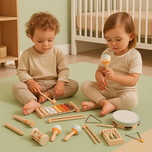 Jouet Montessori 1 an | Coffret Music Stars 7 pièces