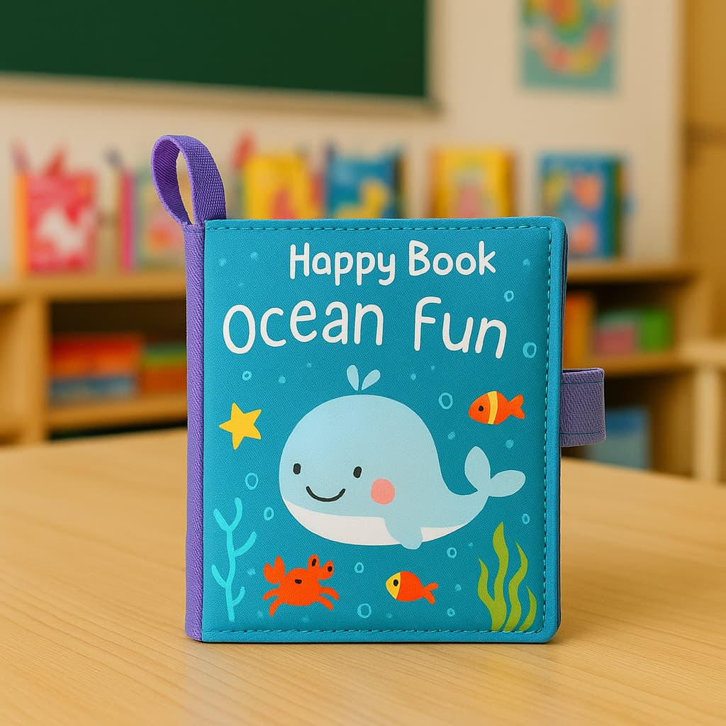 Jouet Montessori bébé | Livre d'éveil "Happy Book"