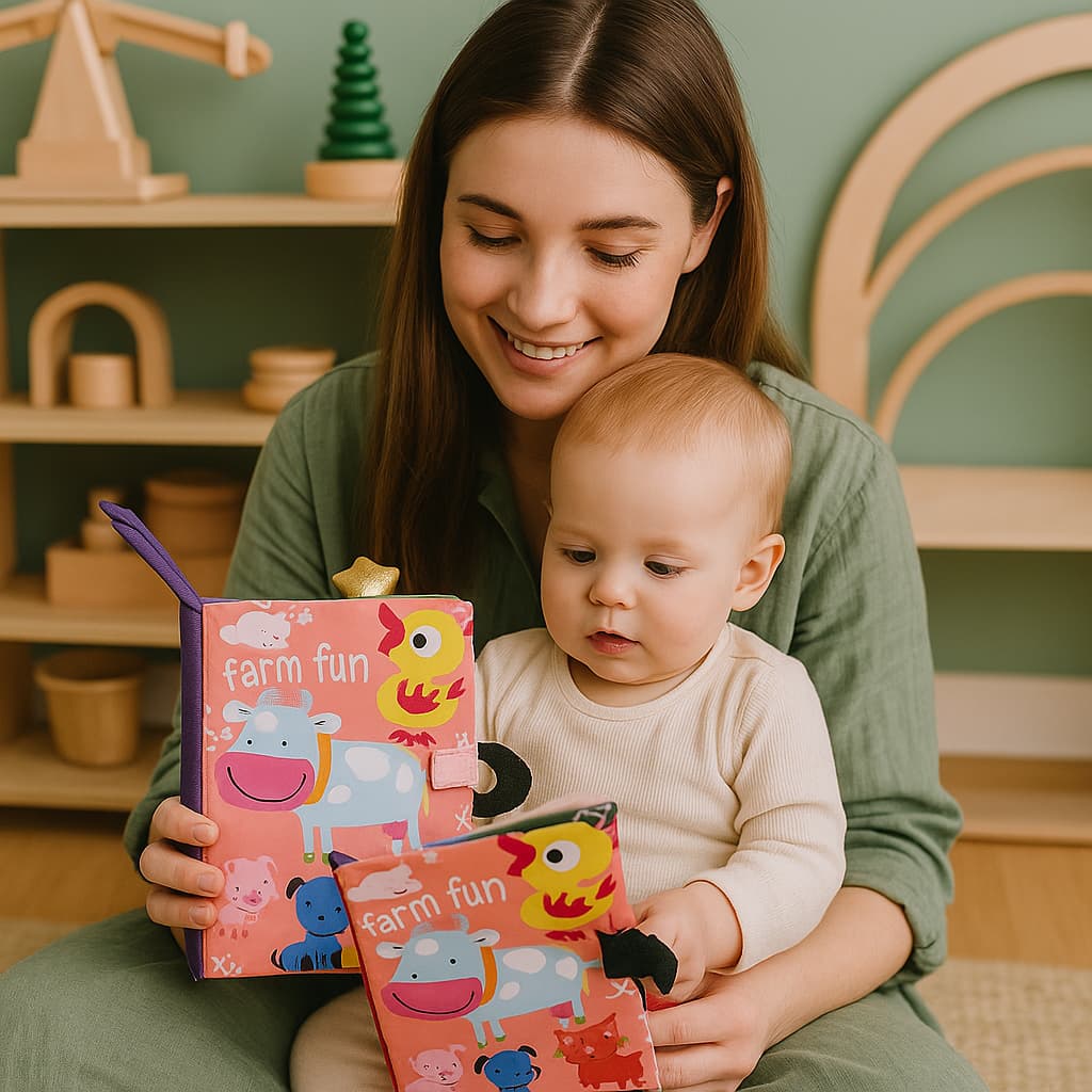 Jouet Montessori bébé | Livre d'éveil "Happy Book"