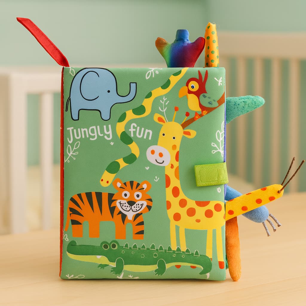 Jouet Montessori bébé | Livre d'éveil "Happy Book"