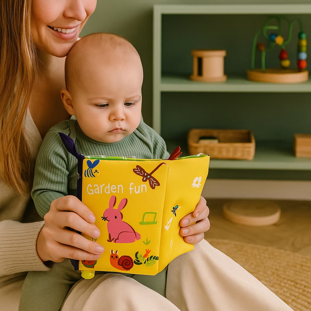 Jouet Montessori bébé | Livre d'éveil "Happy Book"