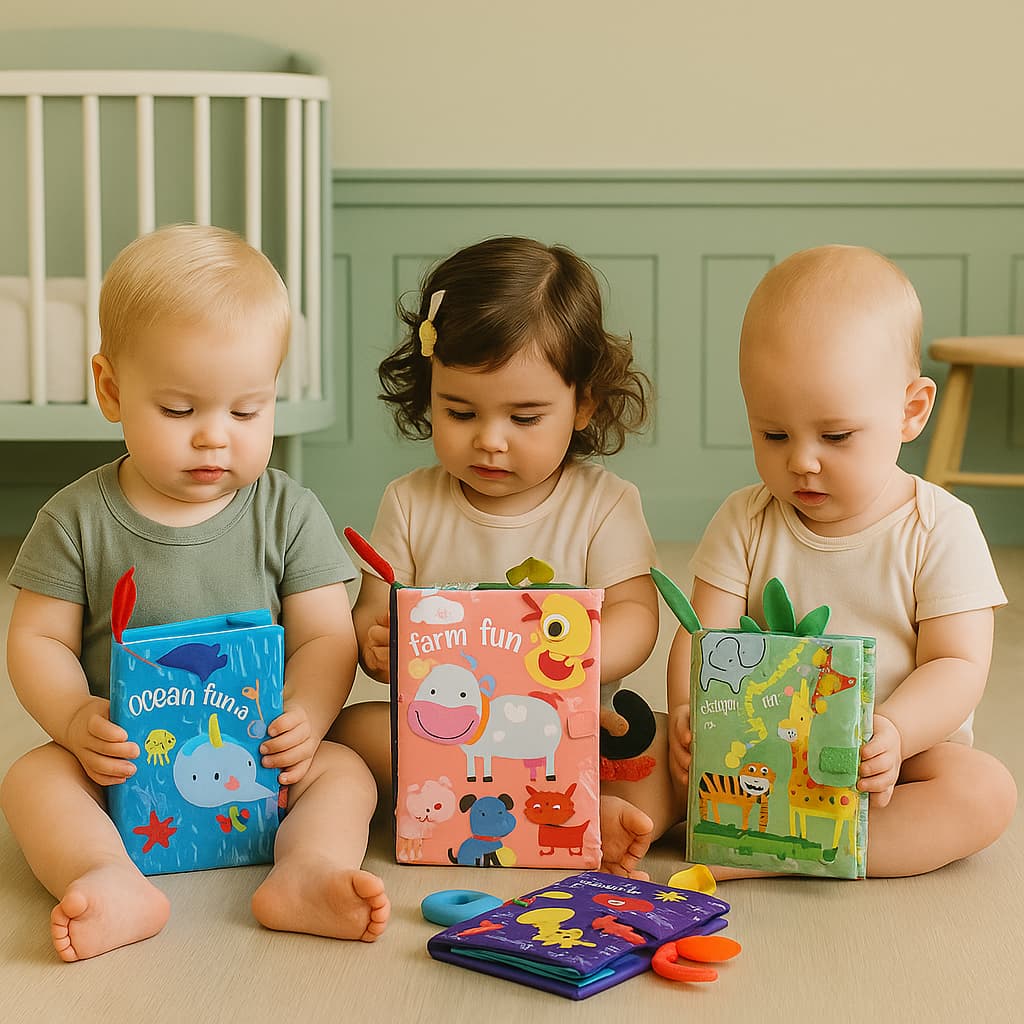 Jouet Montessori bébé | Livre d'éveil "Happy Book"