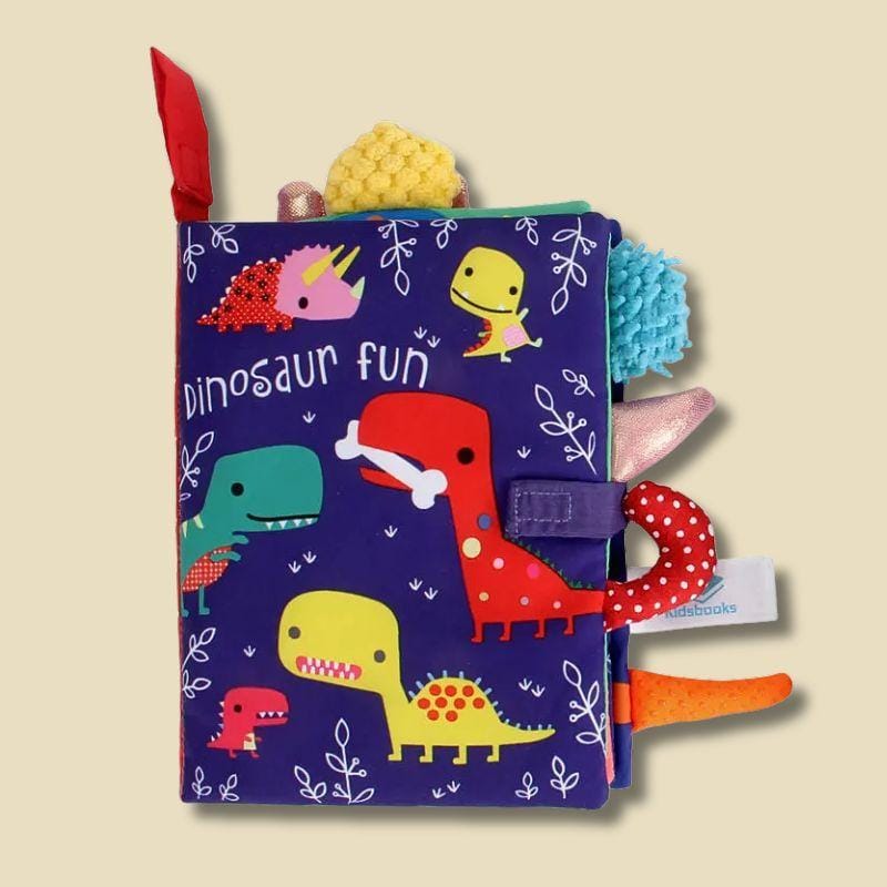 Jouet Montessori bébé | Livre d'éveil "Happy Book" Dinosaure