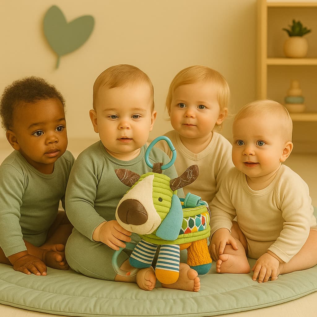 Jouet Montessori Bébé | Peluche Sensorielle Chien