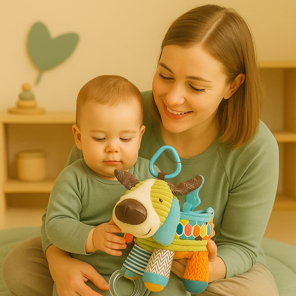 Jouet Montessori Bébé | Peluche Sensorielle Chien