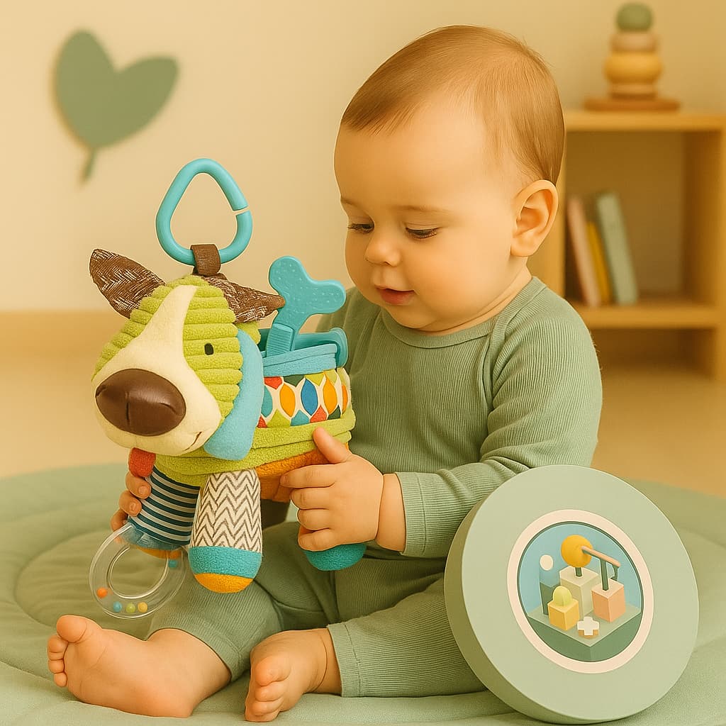 Jouet Montessori Bébé | Peluche Sensorielle Chien