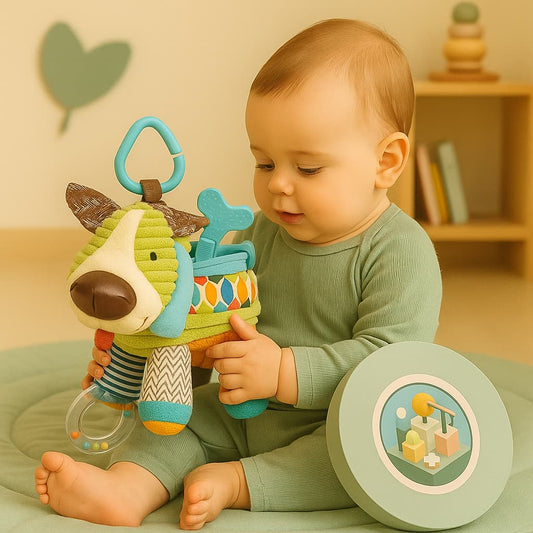 Jouet Montessori Bébé | Peluche Sensorielle Chien