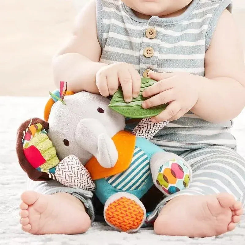 Jouet Montessori Bébé | Peluche Sensorielle Eléphant