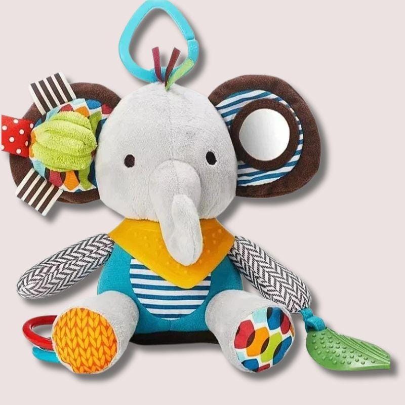 Jouet Montessori Bébé | Peluche Sensorielle Eléphant