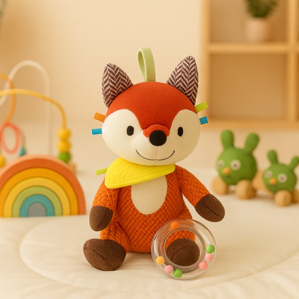 Jouet Montessori Bébé | Peluche Sensorielle Renard