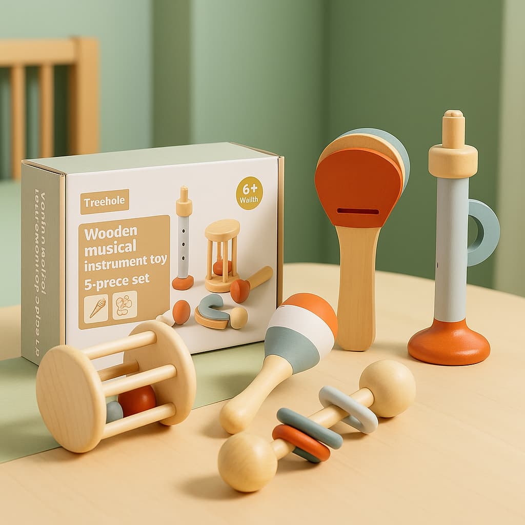 Jouets Montessori 1 an | Coffret découverte Instruments Musique