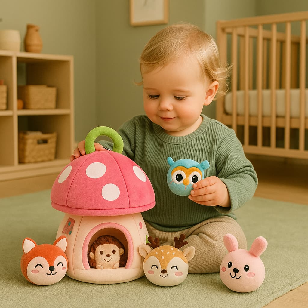 Jouets Montessori Boîte Tissu |  La Maison Champignon de Mes Petits Amis